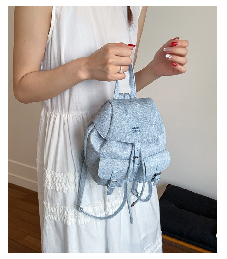 "College Style 2025 New Korean-style stylish mini Backpack, double pockets, lid style backpack, casual travel bag. undefined