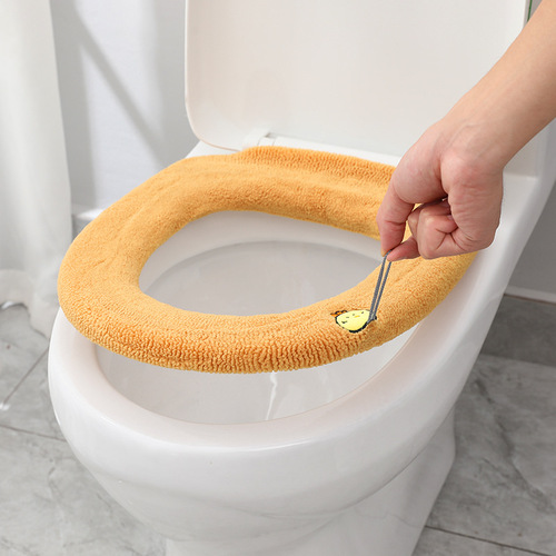 Universal for all seasons with handle for autumn and winter thickened plush toilet seat toilet mat wholesale household washable