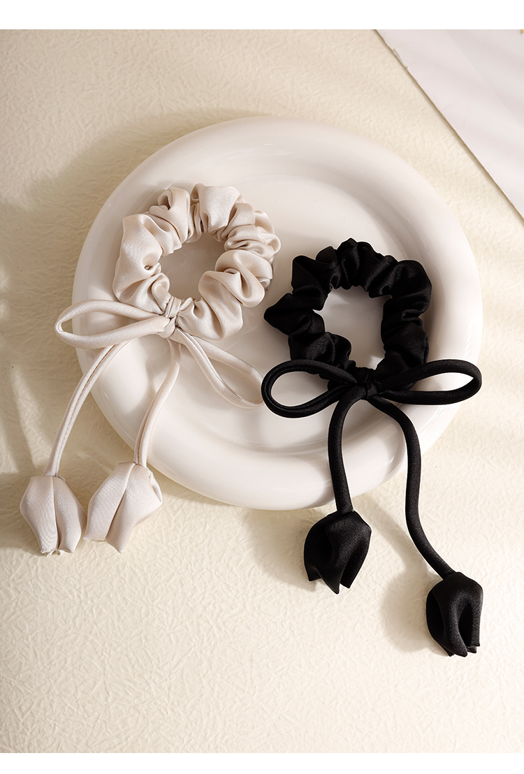 21g Weight Hair Tie Hair Accessories Type 1 Piece Quantity Daily, Street Occasion Solid Color, Flower, Bow Knot Pattern Women's Gender Sweet, Simple Style Style Women's Sweet Simple Style Solid Color Flower Bow Knot Cloth Hair Tie 1