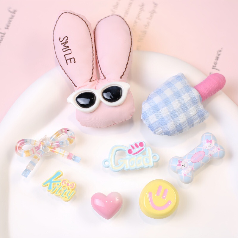 Cartoon Cotton-Filled Rabbit DIY Accessories Handmade Hair Clips, Hair Ornaments, Phone Cases, Water Cup Stickers, Bag Charms, Accessories Wholesale Cartoon Cotton-Filled Rabbit DIY Accessories Handmade Hair Clips, Hair Ornaments, Phone Cases, Water Cup Stickers, Bag Charms, Accessories Wholesale