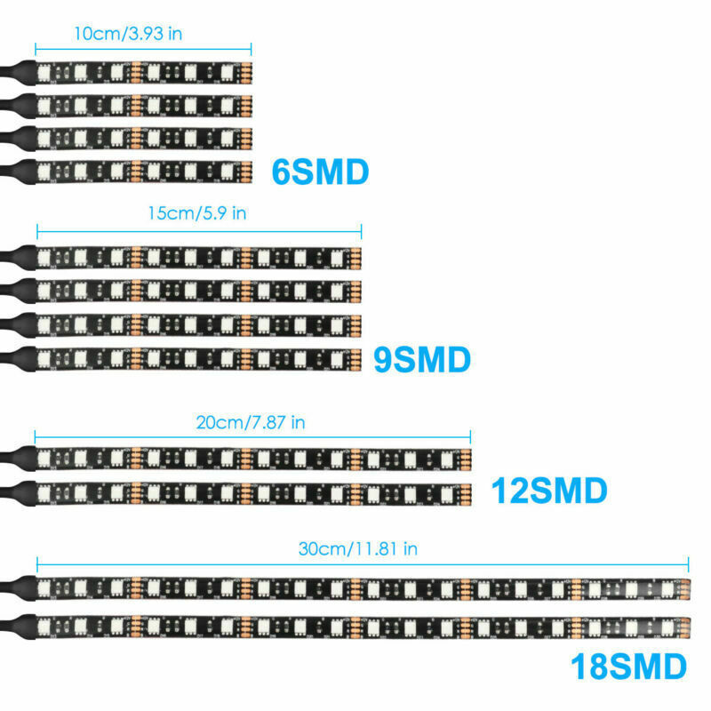 Un remolque doce luces de atmósfera de motocicleta de decoración de luces de atmósfera de control de voz RF luces impermeables de color slide luces Halley image 4