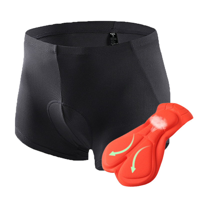 Cross-Border Popular Men's Silicone Cushioning Cycling Underwear, Moisture-Wicking, Sweat-Wicking, Cushioning, Anti-Pressure Protection, Muscle Cycling Shorts