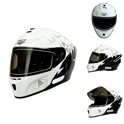 DOT certified new national standard motorcycle helmet for men and women, full-face helmet for electric vehicles, suitable for all seasons, safety helmet for riding (Motosiklet kaskı (dəbilqə)) - white-thousand-paper-cranes-tea-mirror-s-55-56