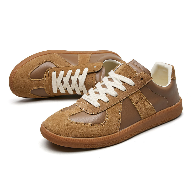Putian Dexun zapatos retro cuero Forrest zapatos de cuero para hombres diseño de nicho zapatos de skate casuales todo fósforo transpirable de corte bajo