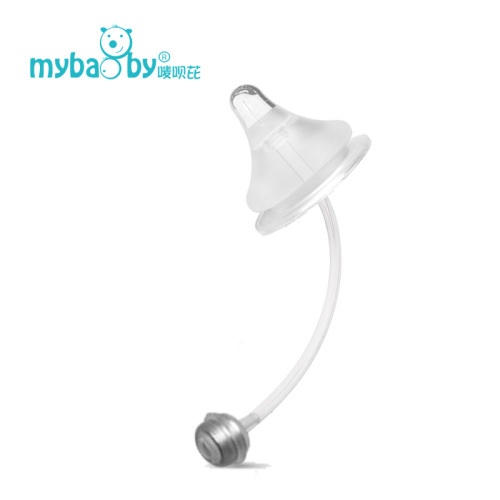 New wide-diameter baby bottle liquid silicone integrated straw pacifier, suitable for 5cm wide-diameter baby bottles