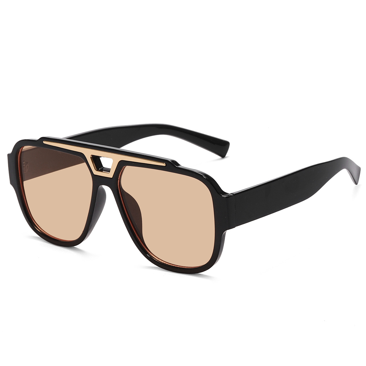 Nuevo clásico gran marco gafas de sol de la calle de moda europea y americana gafas de sol de las mujeres de moda cara grande adelgazamiento contraste color gafas de sol