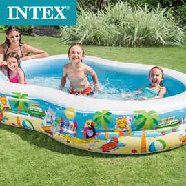 intex 56490 充气八字型泳池家庭游家居儿童戏水游泳池池现货