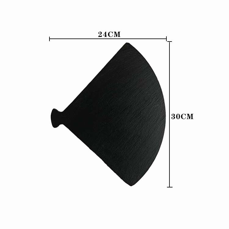 Placa de estilo europeo negro roca Placa de sushi plato de postre restaurante occidental plato de barbacoa plato japonés creativo plato de carne