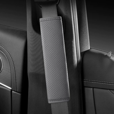 Pads, Anti-Strangle Car Seat Belt — Seat belt shoulder pad - punching-style-gray-single