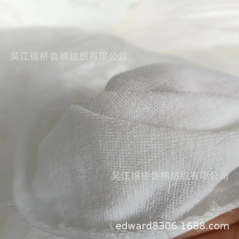 宽幅毛巾布本白色织条纹纬编双面法兰绒印花珊瑚绒复合TPU床垫布