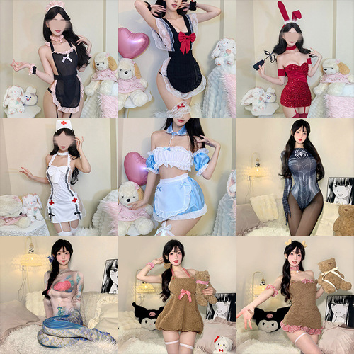Molove Erotic Sexy Lingerie Professional Bunny Girl Uniform Temptation Bedtime Flirting Kimono Cheongsam Maid's Erotic Costume