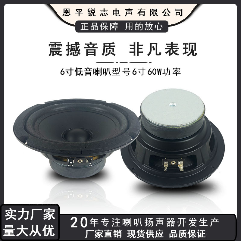6寸泡沫边中低音喇叭卡包会议音箱铁盆架扬声器60w