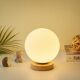 Modern Simple Bedside Lamp Solid Wood Spherical Nordic Bedroom Living Room Study Solid Wood Ins Girl Decorative Table Lamp