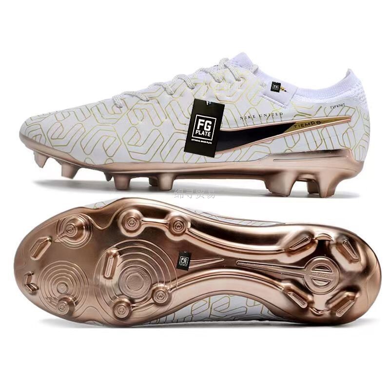 新品レジェンド10サッカーシューズFGロングスパイク防水ニットCR7天然草学生子供競技トレーニングメンズシューズ|undefined