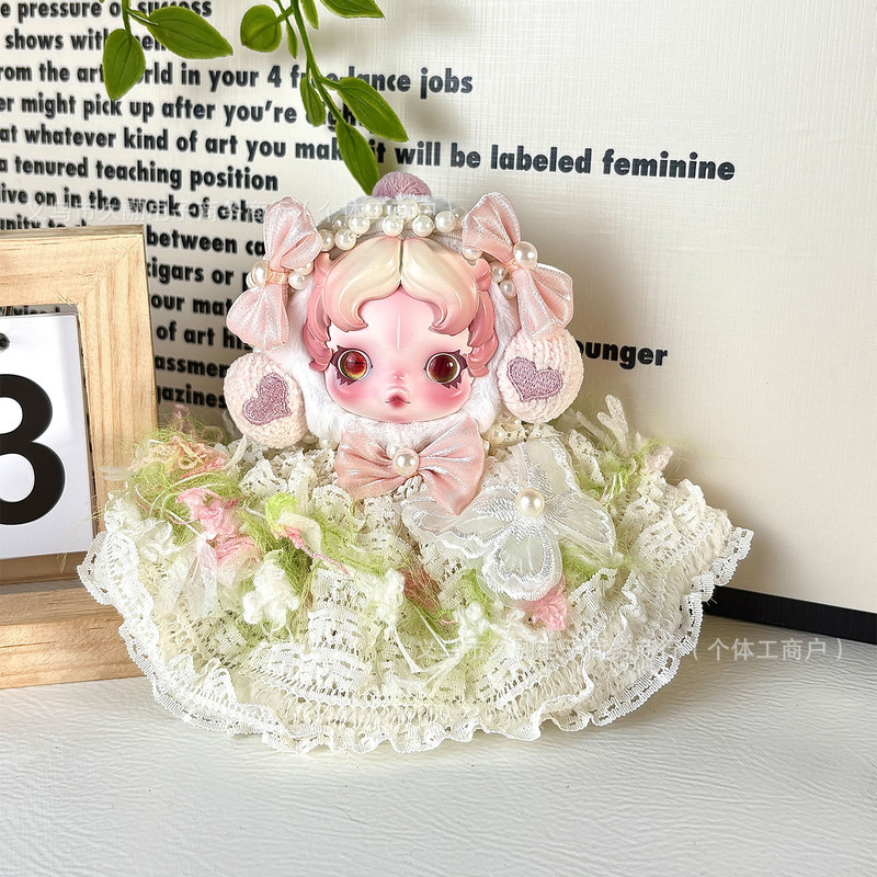Skullpanda Wedding Dress and Doll Outfit Set Third Generation Sleepless Theater Light Weaving Garden Universal Trendy Toy Replacement 10cm Dress-Up Skullpanda Wedding Dress and Doll Outfit Set Third Generation Sleepless Theater Light Weaving Garden Universal Trendy Toy Replacement 10cm Dress-Up