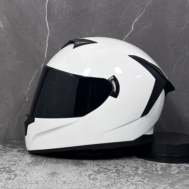 LVS casco de la motocicleta estándar nacional de los hombres y las mujeres del casco completo de doble lente de invierno motocicleta eléctrica Bluetooth cabeza Gris Cuatro Estaciones