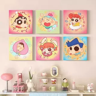卡通装饰画动漫女孩卧室房间挂画儿童房客厅床头壁画电表箱装饰画