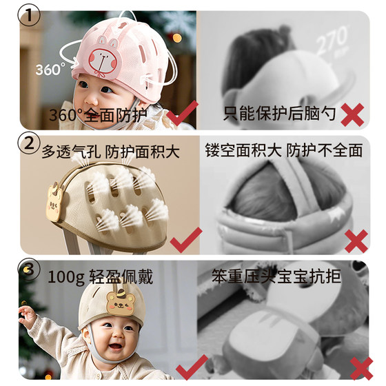Baby's Anti-fall Headrest Baby's Head Protection Pad for Learning to Walk Children's Anti-fall Cap Toddler Anti-collision Artifact Helmet