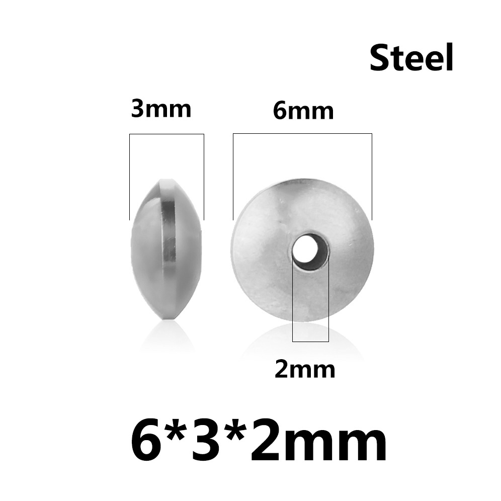 Cuentas de Abacus de acero inoxidable cuentas de OVNIs cuentas curvas cuentas de vacío chapado en oro cuentas espaciadoras cuentas de posicionamiento cuentas de accesorios de joyería de DIY