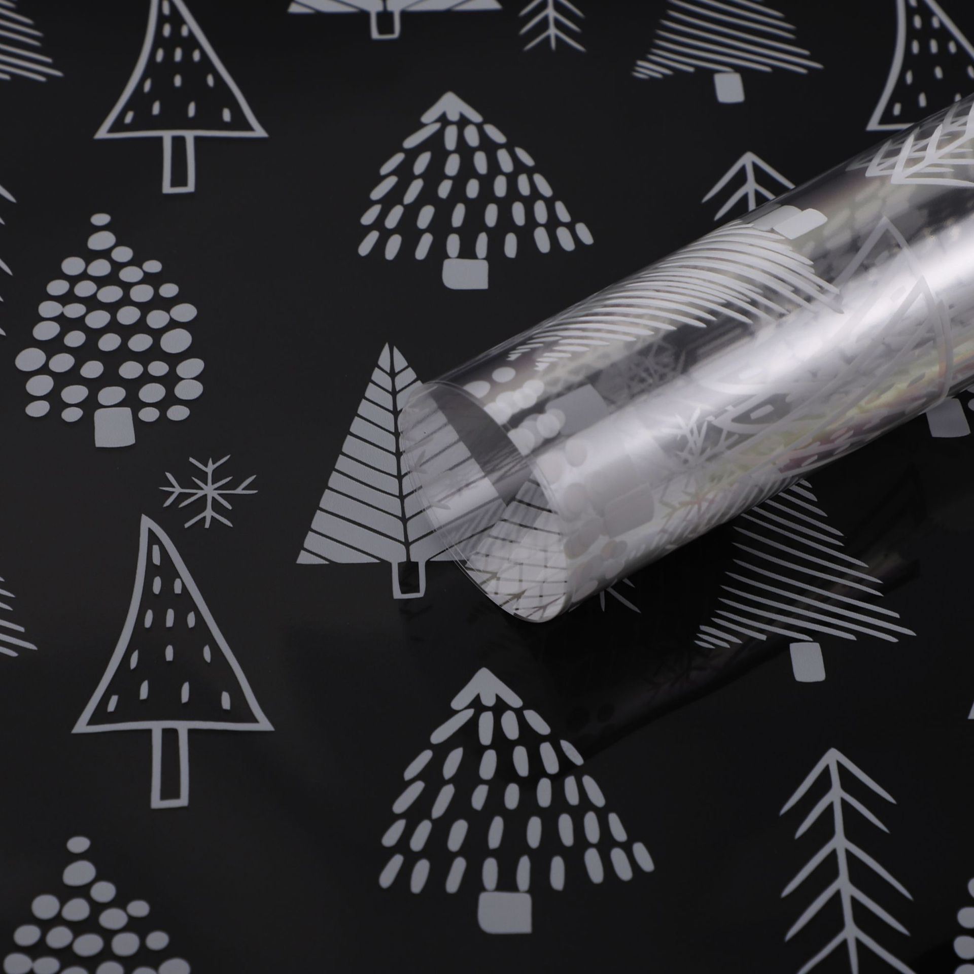 A prueba de polvo transparente flor papel de embalaje impresión arte celofán flor papel de embalaje plástico impermeable floristería ramo rollo de vidrio