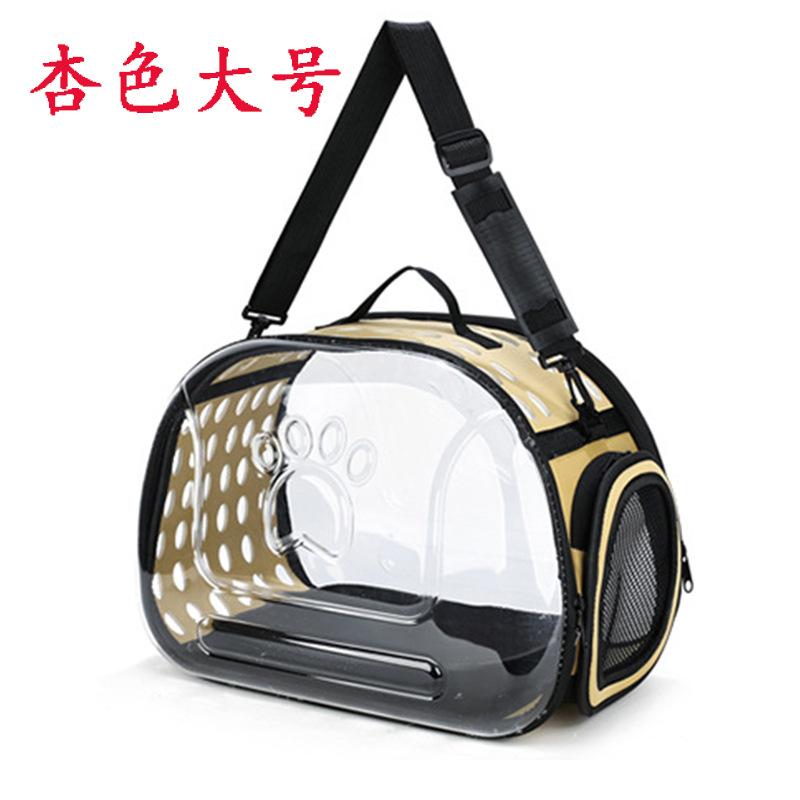 Borsa a tracolla pieghevole trasparente per animali domestici, traspirante, da esterno, per gatti e cani_voghion.com