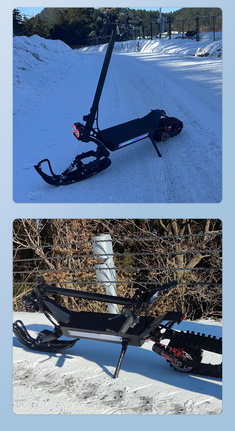 Cross-Border Electric Scooter for Adults, Off-Road Folding High-Power Electric Snowmobile, Track-Type Model