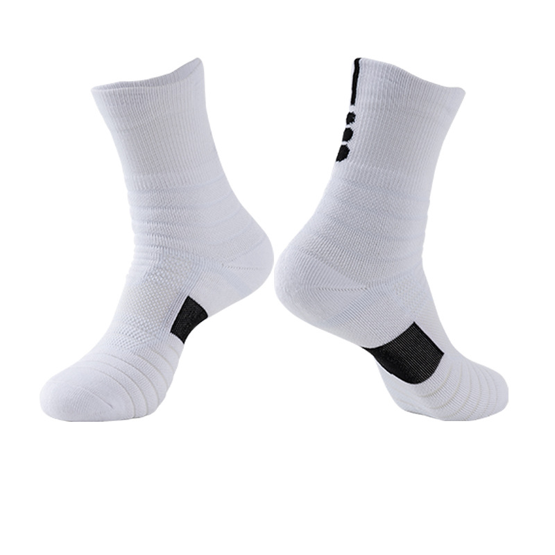Football Socks Men's Medium Socks Adult Thickened Sweat-Absorbent Non-Slip Shock-Absorbing Running Boat Socks Training Game Socks Basketball Socks