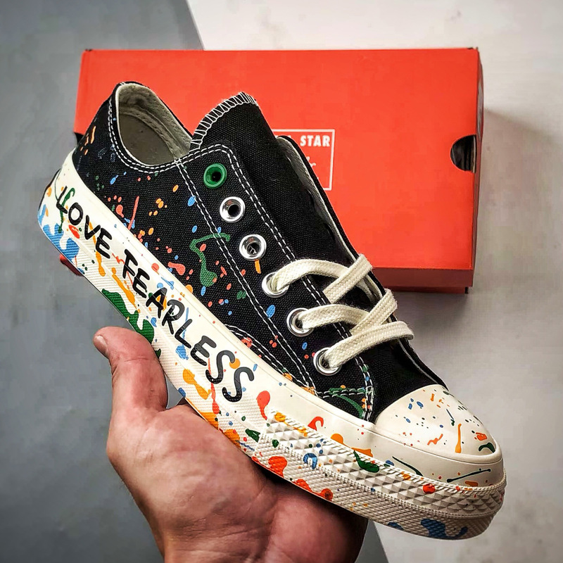 High-Quality Putian Shoes Chuck 70 Canvas Shoes for Women 1970S Ink-Splattered Vulcanized Casual Sneakers Flat-Soled Couple Shoes