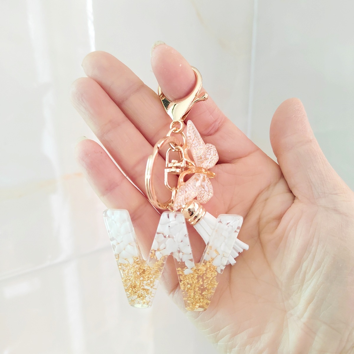 Venta caliente transfronteriza e-commerce carta llavero colgante europeo y americano moda joyería accesorios mariposa borla clave colgante