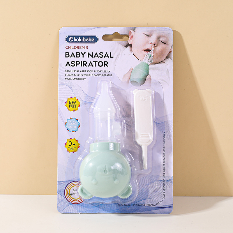 Juego de Aspirador Nasal de TPE con Diseño Anti-reflujo para Recién Nacidos