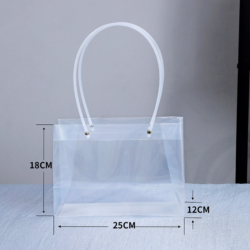 Directo de fábrica transparente flor bolso trapezoidal ramo bolso de mano Día DE LA Madre bolsa de regalo de mano