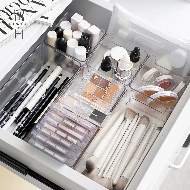 Household desktop storage box Simple and innovative multi -function drawer Turn into transparent box separation storage box stationery classification