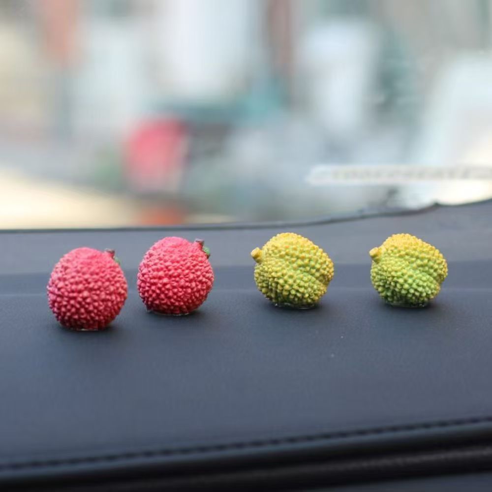 事事顺荔迷你可爱荔枝车载摆件装饰车内小饰品创意高级感礼物