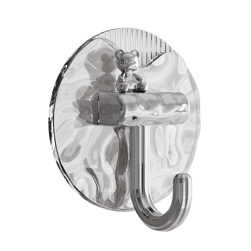 Gancho de oso original fuerte adhesivo pared de cocina creativa lindo sin marcas de perforación puerta detrás del gancho adhesivo de baño