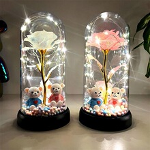J 38365 Glowing Rose Bear Gift ����õ���� ����ѷŷ���羳