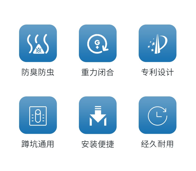 Squat toilet anti-odor squat toilet, bathroom anti-reverse odor toilet, anti-rat clogging deodorization, toilet clogging odor anti-odor device Item Picture