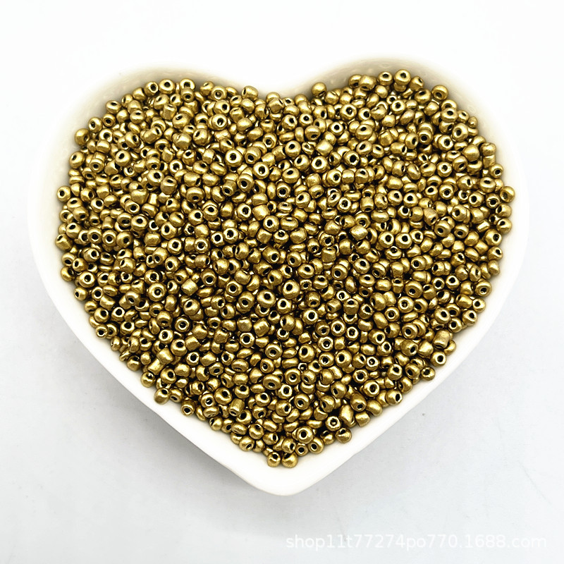 2/3/4mm color sólido vidrio pequeño arroz cuentas DIY hecho a mano collar pulsera joyería accesorios (15g un paquete)