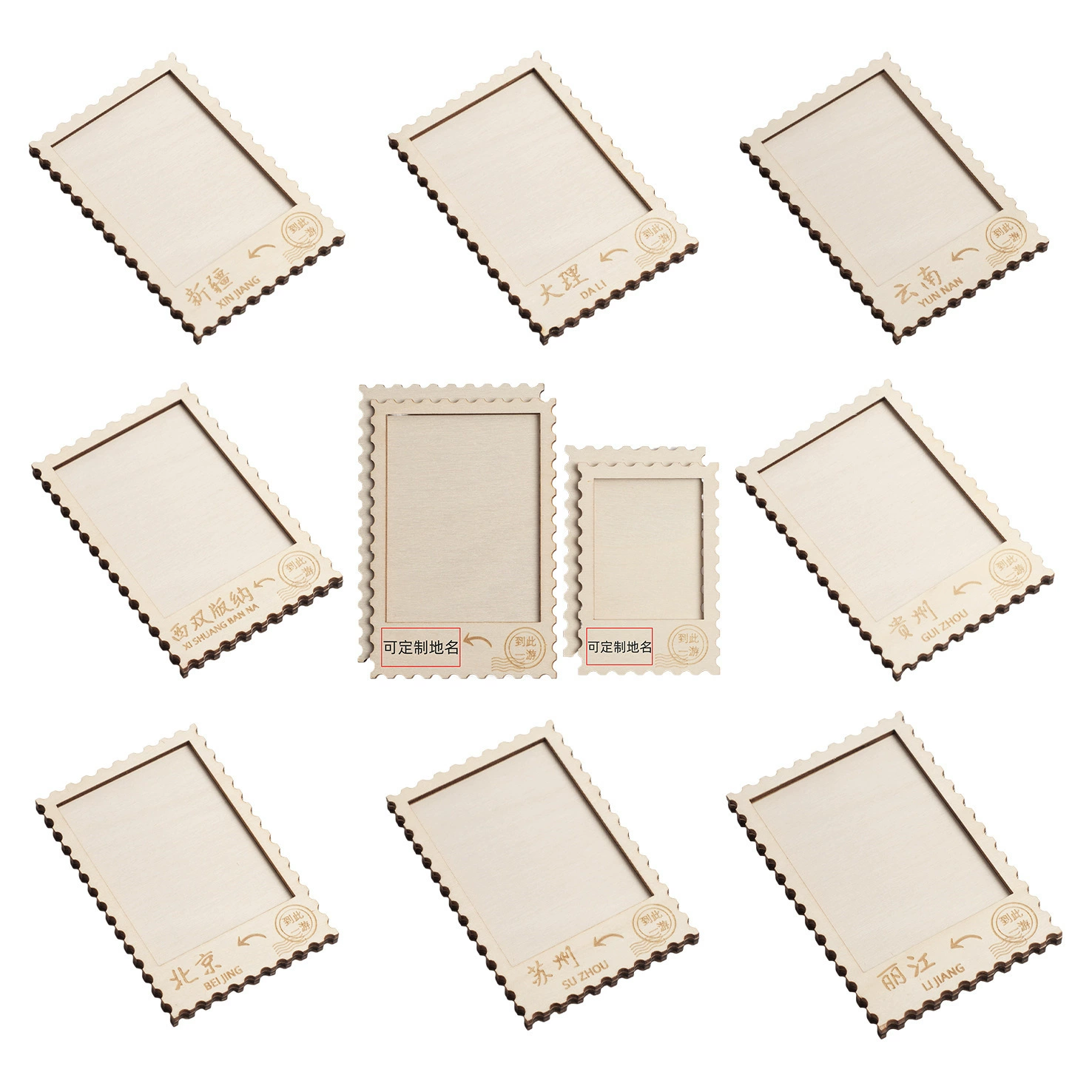 Культурные и творческие аксессуары для наклеек на холодильник в туристическом городе DIY деревянные материалы ручной работы