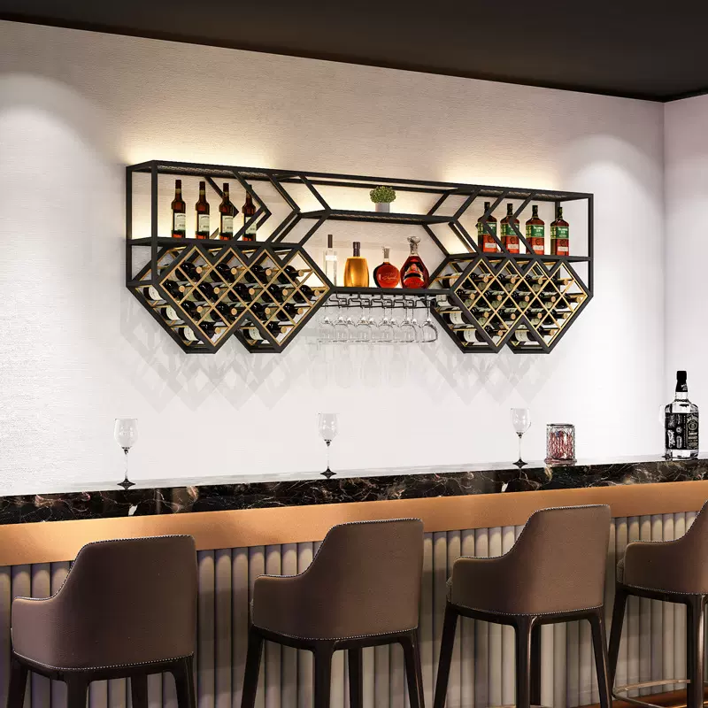 酒柜现代壁挂简约墙上酒架壁挂式置物架创意餐厅打样红酒酒架代发