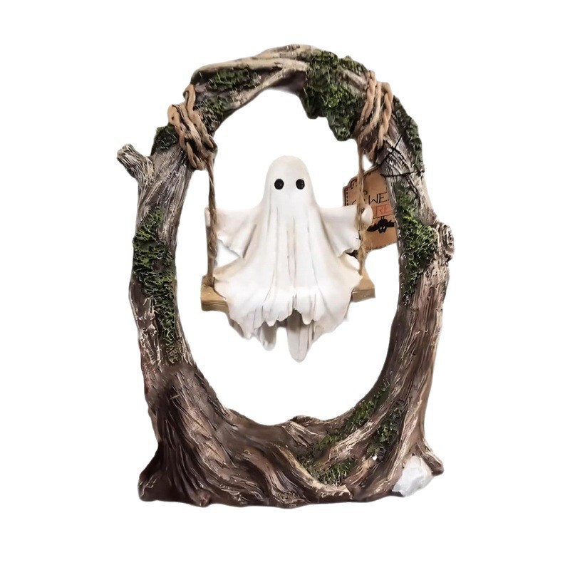 跨境新品Halloween Swing Ghost Decoration 万圣节秋千鬼魂装饰|undefined