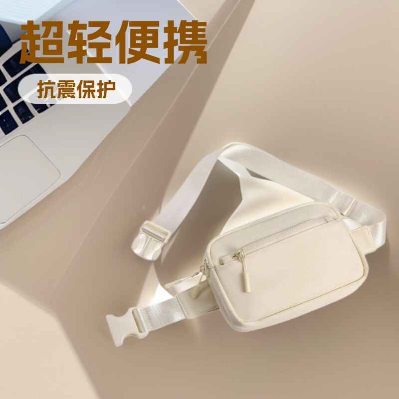 New Korean Style Large-Capacity Portable Nylon Waist Bag Outdoor Sports Travel Bag Chest Bag Crossbody Bag Mobile Phone Bag for Women