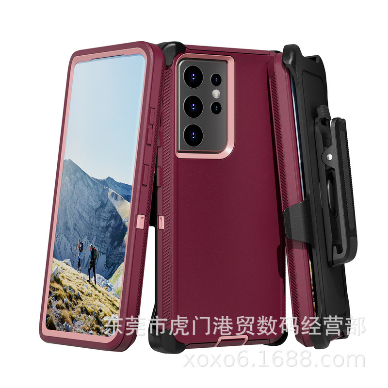 SAMSUNG Samsung S21 Plus/S21 Ultra/S21 FE に適した落下防止保護カバー付きの頑丈な携帯電話ケース|undefined