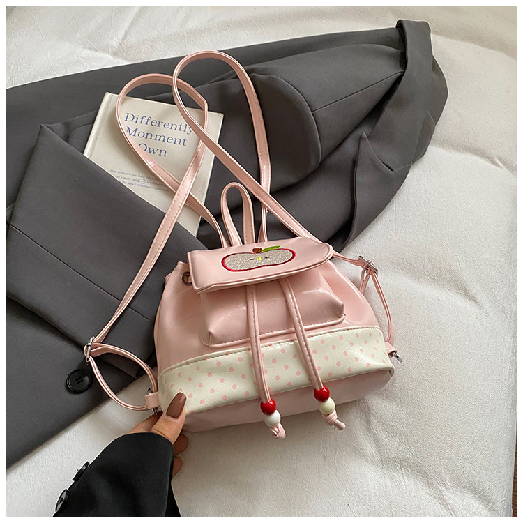 2025 nueva mochila infantil de alto valor de cara caricatura adorable manzana pequeña mochila para niños y niñas, mochila para niños