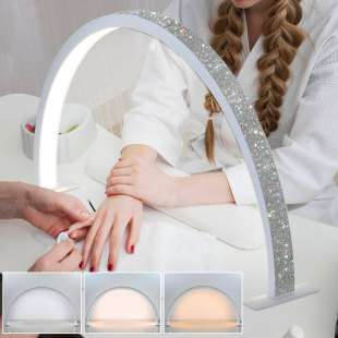 Desktop Manicure Fill Light Beauty Salon Studio Manicure Beauty Desktop Half Moon Lamp Semi-Circular Lamp Desktop Fill Light
