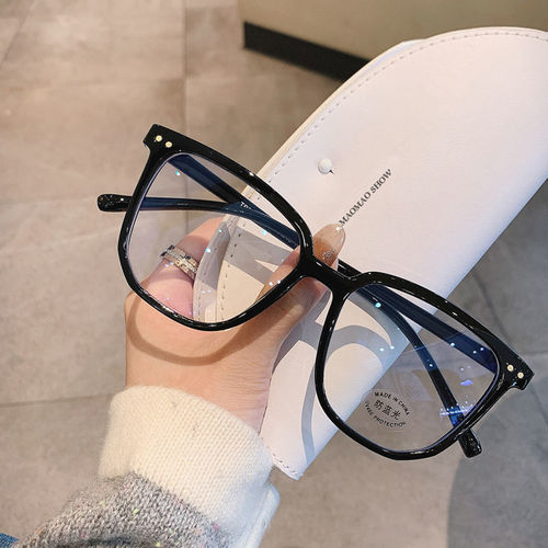  new retro glasses frame fashion plain little red book frame large square frame anti-blue light myopia finished product