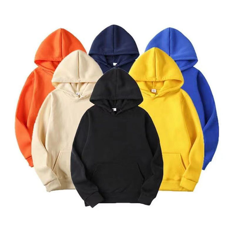 Cross-border Foreign Trade Autumn and Winter Men's plus size Pullover Long Sleeve Hoodie Fashion Casual Solid Color fleece-lined Thickened Sweater