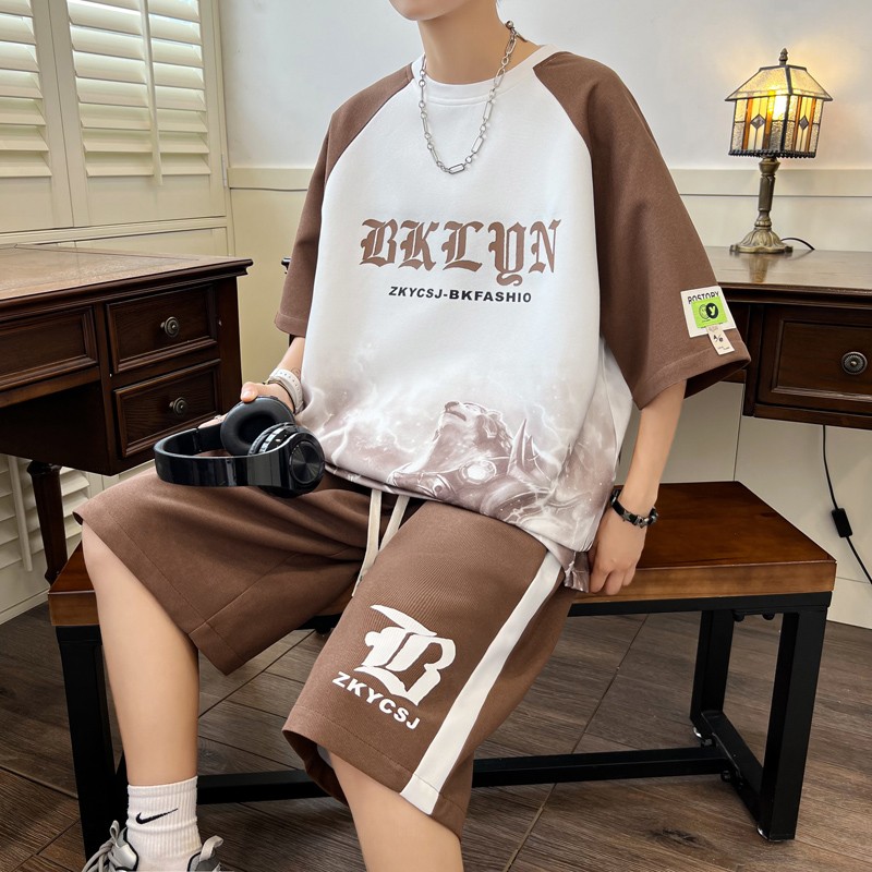 Mq-8843 coffee color (short sleeves + shorts)