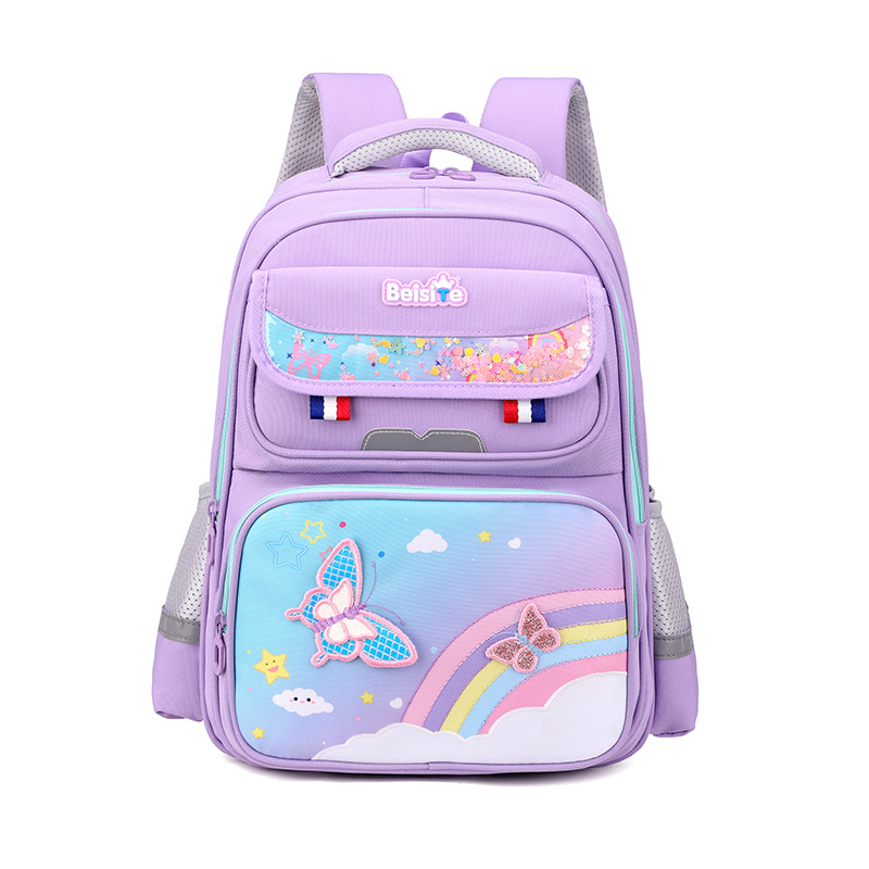 Mochilas escolares para estudiantes de primaria de primer a tercer a sexto grado, niños, impermeables, reducción de carga, protección de la columna, mochila, niñas de 6 a 12 años