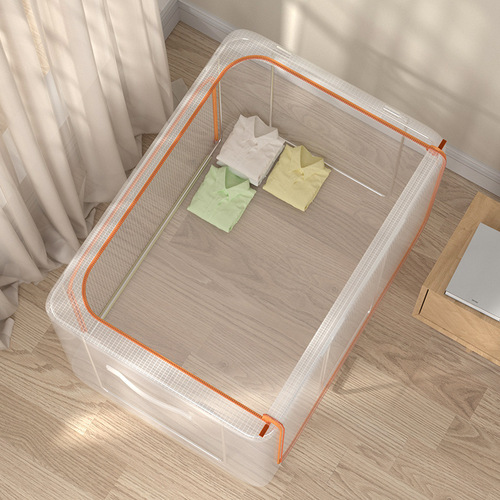 Transparent PVC clothing storage box large size clothes waterproof household toy storage box quilt folding hundred cloth box
