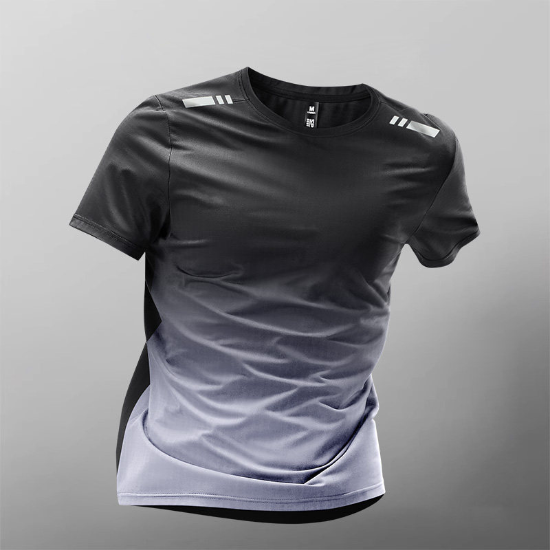 Trajes deportivos para hombres hielo veloz ropa seca camiseta de fitness correr mangas cortas pantalones cortos trajes de entrenamiento fábrica transfronteriza al por mayor